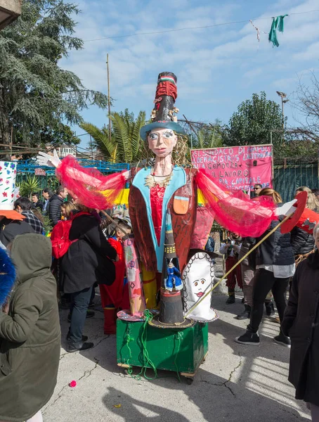 Nápoles Italia Febrero 2017 35º Carnaval Scampia Gridas Una Asociación — Foto de Stock