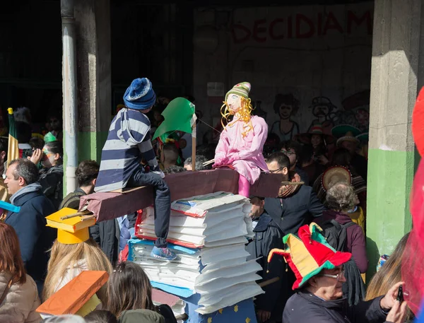 Naples Italië Februari 2017 35E Carnaval Scampia Gridas Van Een — Stockfoto