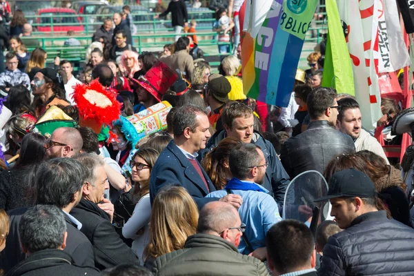 Naples Italië Februari 2017 35E Carnaval Scampia Gridas Van Een — Stockfoto