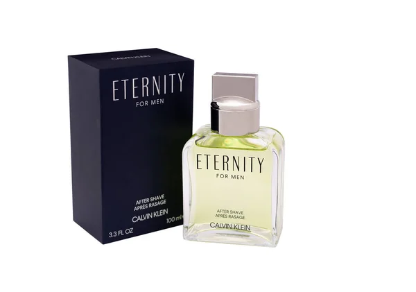 Italy June 2022 Packaging Calvin Klein Eternityaftershave Clear Glass Bottle — Foto Stock