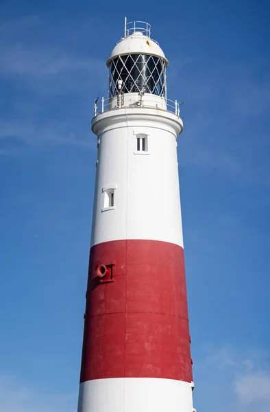 2022年2月14日关闭英国多塞特波特兰的波特兰灯塔 — 图库照片