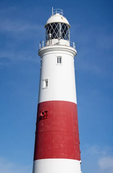 Närbild Portland Bill Fyr Portland Dorset Storbritannien Den Februari 2022 — Stockfoto