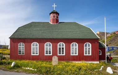 Saviors Church in Qaqortoq, Greenland on 13 July 2022