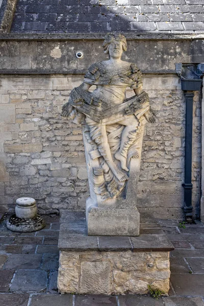 Krisztus Feltámadása Szobor Bath Abbey Bath Avomn Előtt 2022 Szeptember — Stock Fotó