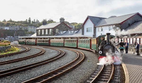 Stoomlocomotief Blanche Uit Ffestiniog Railway Station Porthmadog Gwnydd Wales Oktober — Stockfoto
