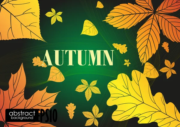 Outono abstrato fundo. — Vetor de Stock