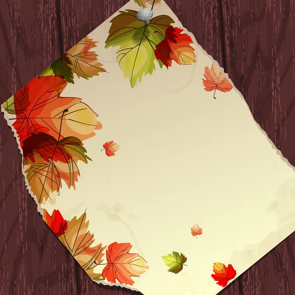 Autumn background with leaves. — Stock Vector