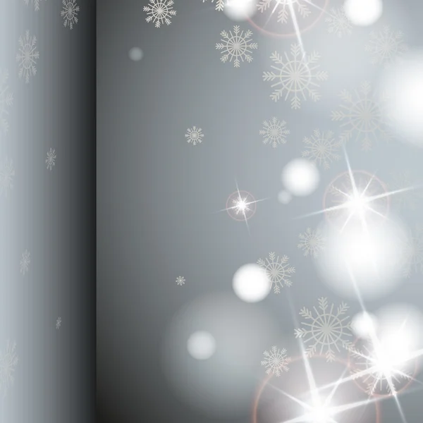 Gray background with snowflakes. — Stock Vector