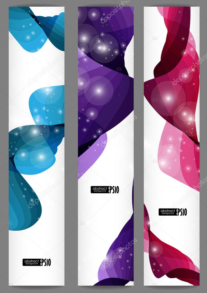 Set of three banners.