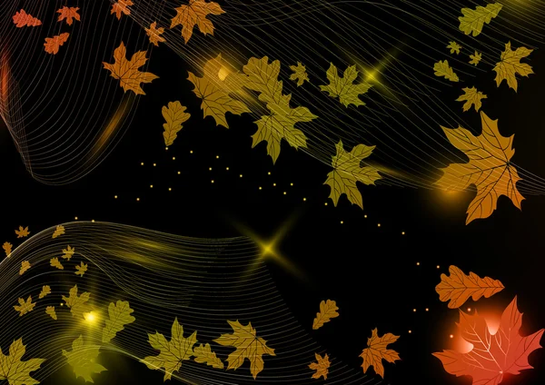 Abstracte herfstachtergrond. — Stockvector