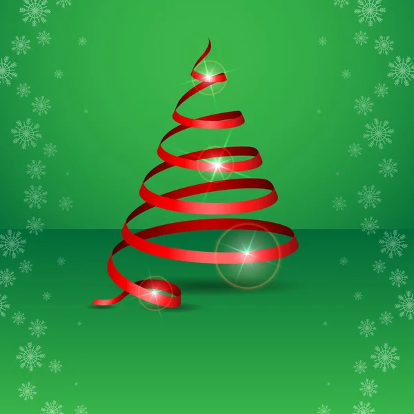 Cinta estilizada Árbol de Navidad . — Vector de stock