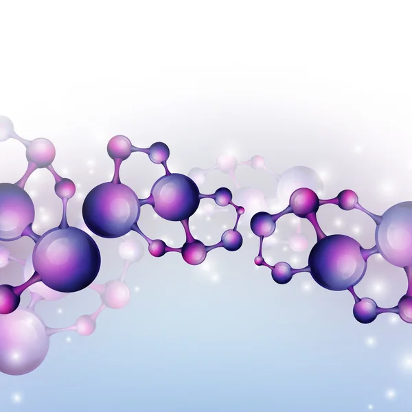 3D-molecuul achtergrond. — Stockvector