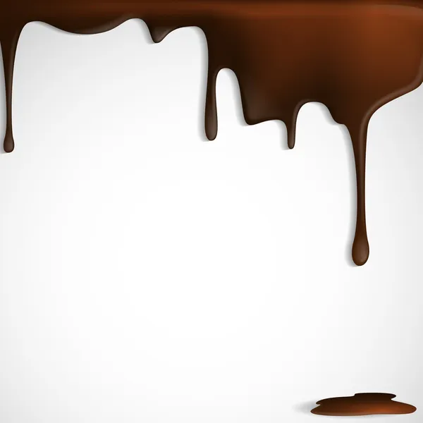 Melted chocolate dripping. — Stock Vector