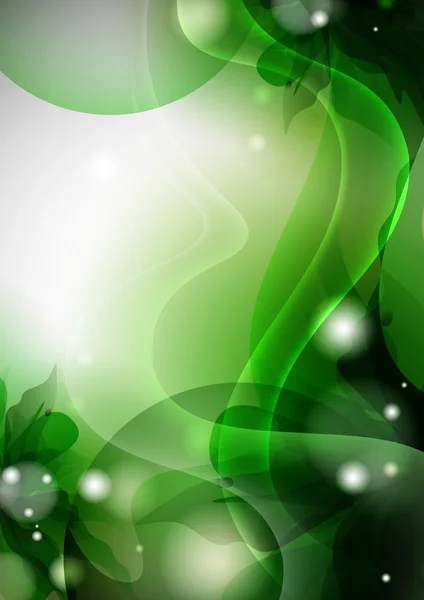 Fondo estilizado flor verde . — Vector de stock