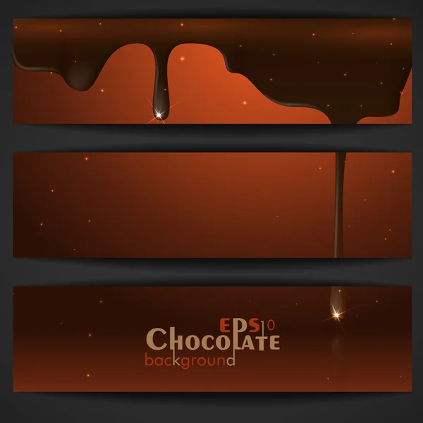 Eritilmiş çikolata damlama. — Stok Vektör