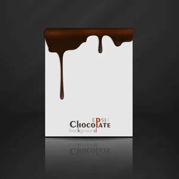 Melted chocolate dripping. — Stock Vector