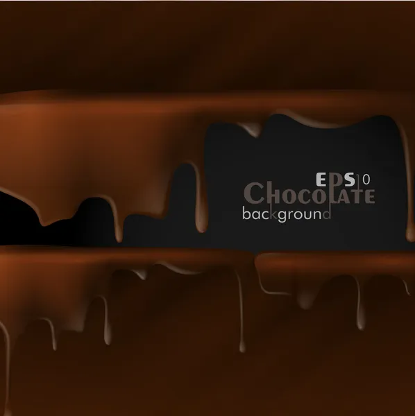 Olvasztott csokoládé csöpögő. — Stock Vector