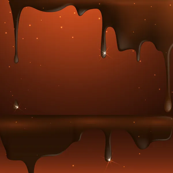 Chocolat fondu dégoulinant . — Image vectorielle