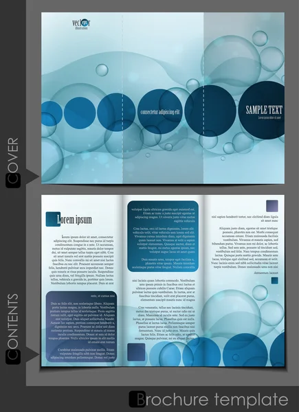 Bubble brochure design template. — Stock Vector