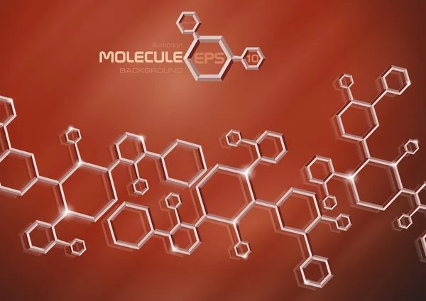 Molekül arka plan. — Stok Vektör