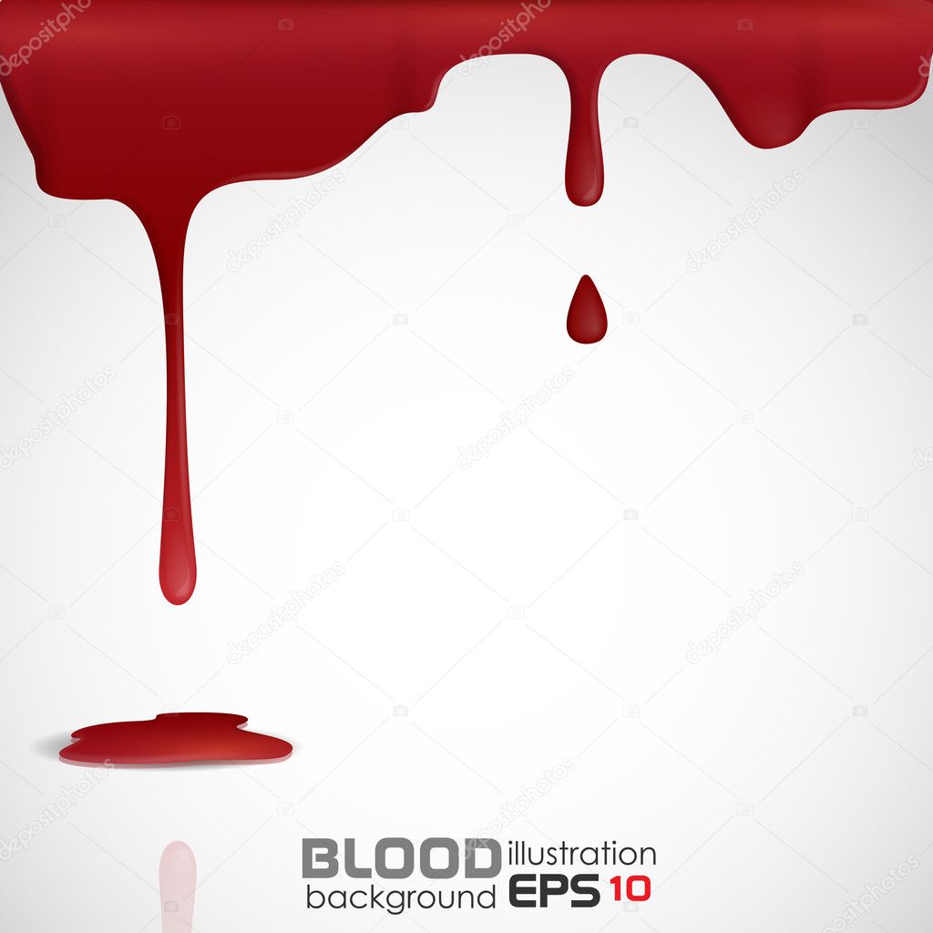 Dripping blood.