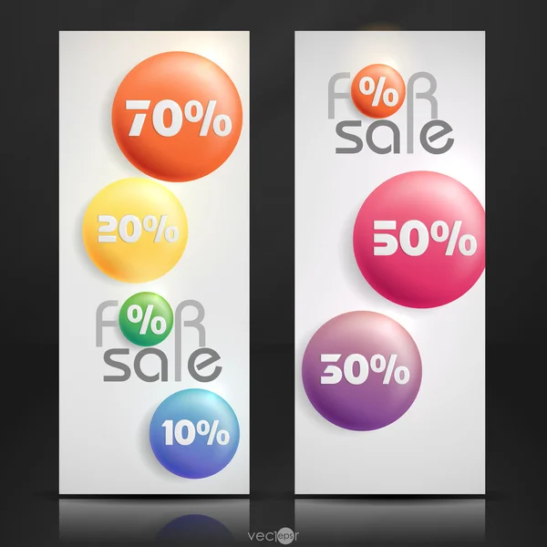 Kleurrijke vector set van verkoop pictogrammen. — Stockvector