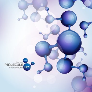 3d molecule background. clipart