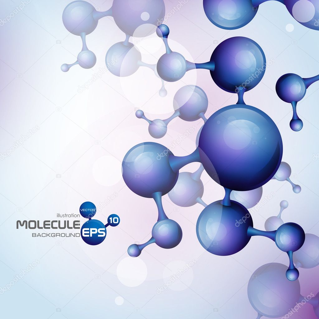 3d molecule background.