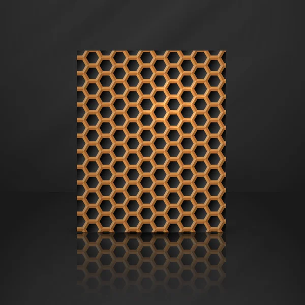 Hexagon Metal Banner. — Stock Vector