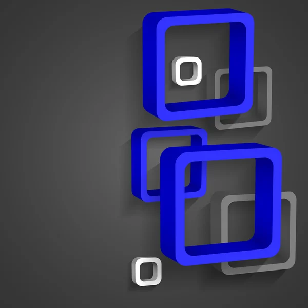 Abstracte blauwe vierkantjes. — Stockvector