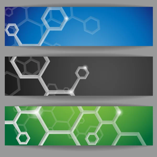 Αφηρημένη banner μόριο. — Διανυσματικό Αρχείο