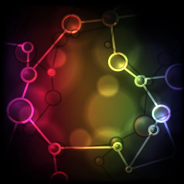 Neon molekül arka plan. — Stok Vektör