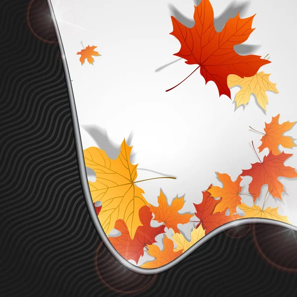 Autumn Leaves Background. — Stock Vector