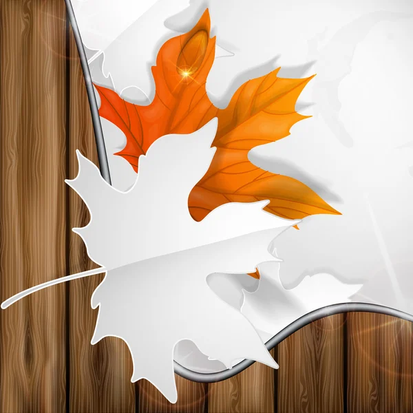 Autumn Leaves Background. — Stock Vector