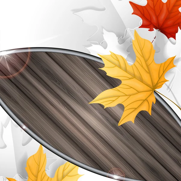 Hojas de otoño fondo. — Vector de stock