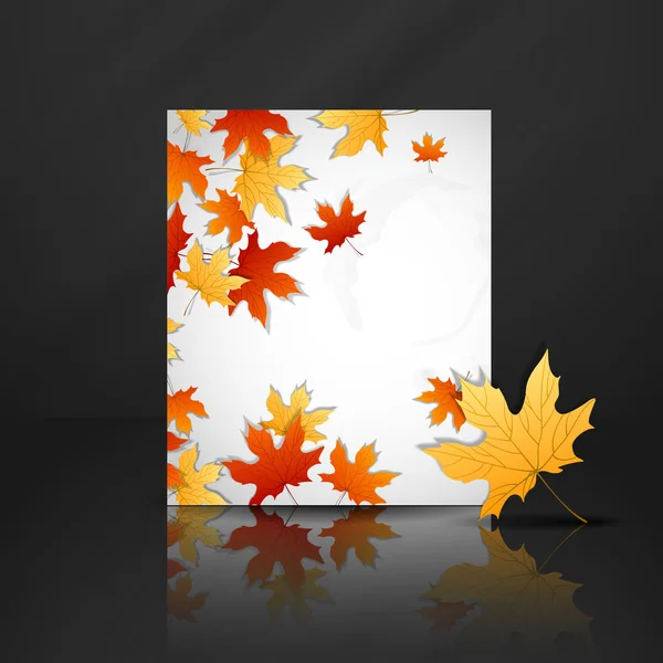 Hojas de otoño fondo. — Vector de stock