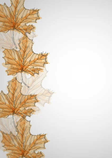 手描き秋の背景. — ストックベクタ
