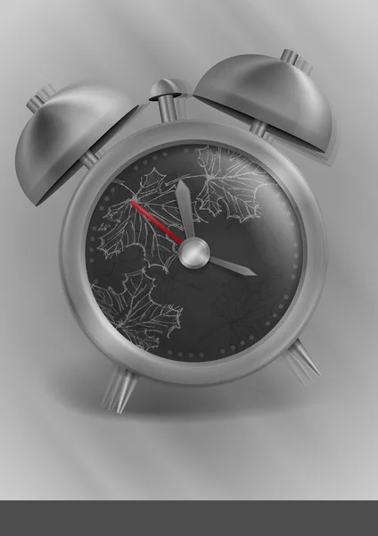 Reloj despertador de estilo clásico de metal . — Archivo Imágenes Vectoriales