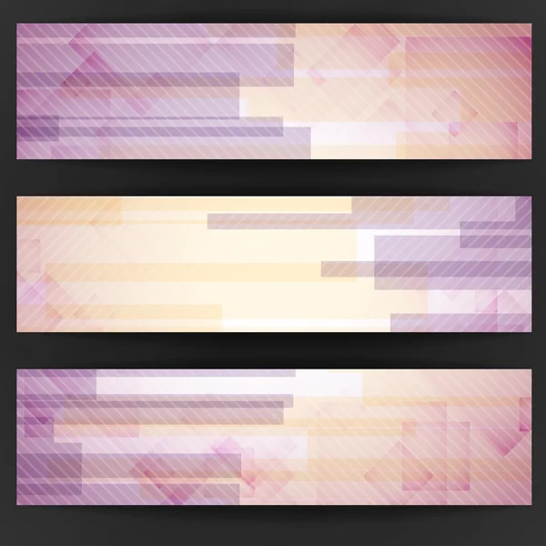 Abstracte roze rechthoek vormen banner. — Stockvector