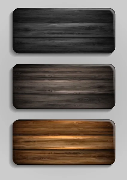 Wooden texture banner. — Stock Vector