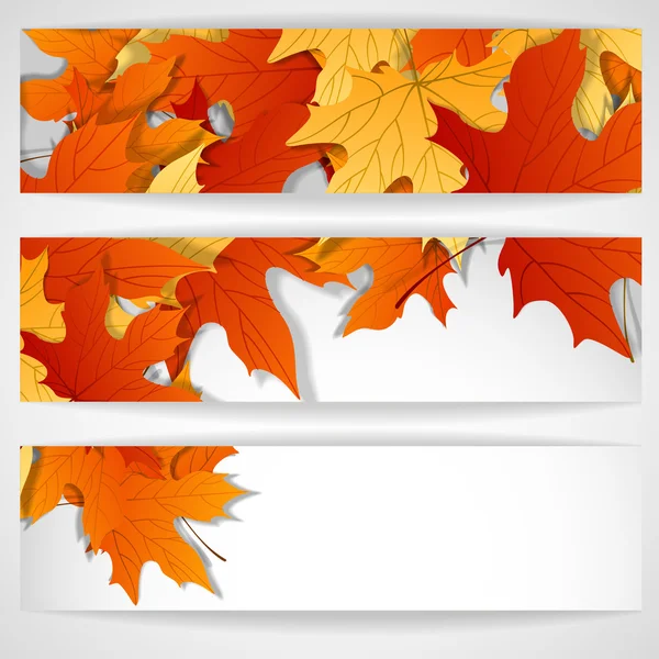 Autunno foglie sfondo. — Vettoriale Stock