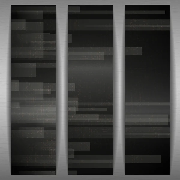 Forma de rectángulo negro abstracto Banner . — Vector de stock