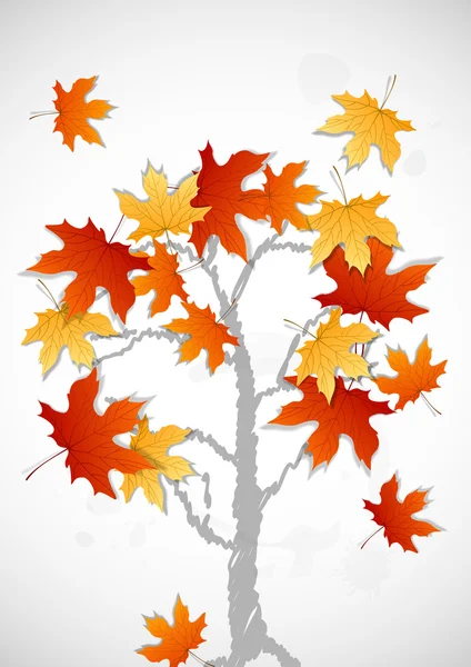 Autunno foglie sfondo. — Vettoriale Stock