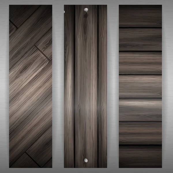Wooden texture banner. — Stock Vector