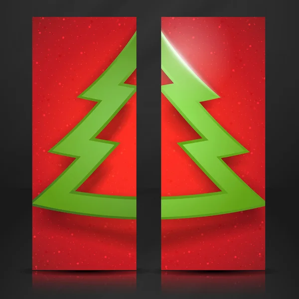 Einfacher Papier-Weihnachtsbaum. — Stockvektor