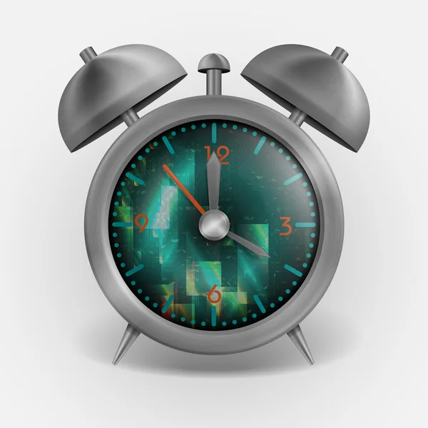 Relógio de alarme estilo clássico . — Vetor de Stock