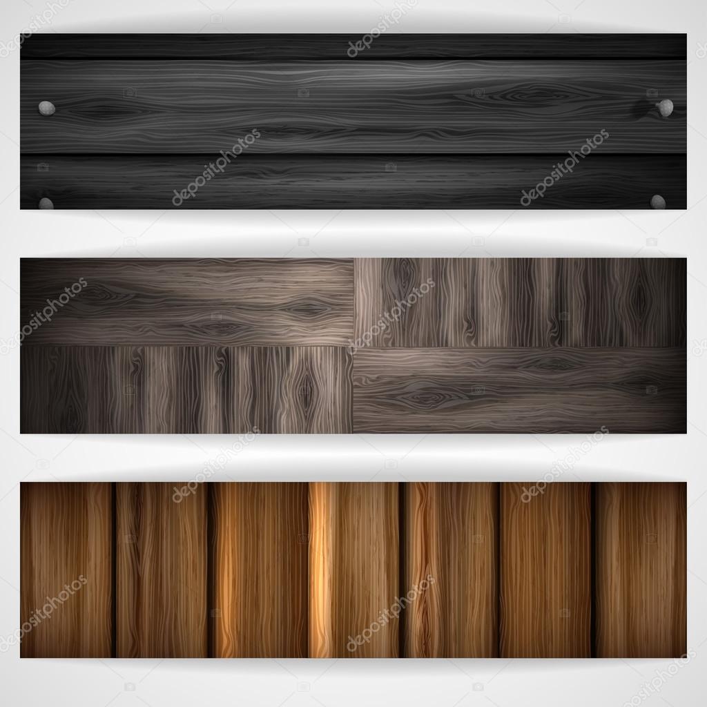 Wooden texture banner.