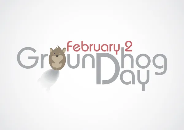 Groundhog Day, Text. — Stock vektor