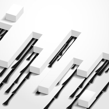 Soyut 3B Geometrik Tasarım.