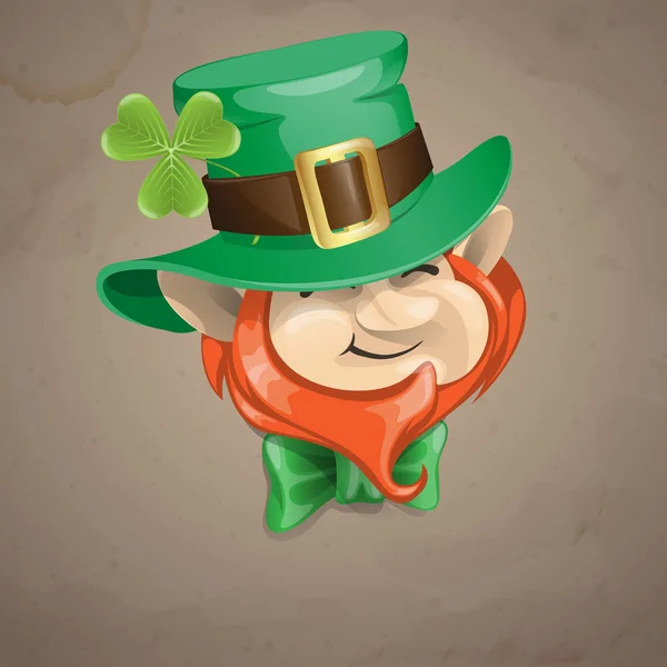 St patrick's day kabouter gezicht. — Stockvector